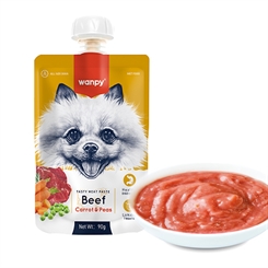 Wanpy Tasty Meat Paste - Beef, Carrot & Pea 90g - Wanpy